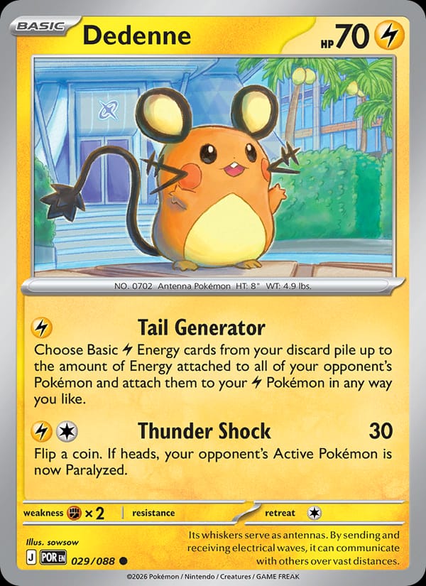 Dedenne 029/088 Perfect Order Pokémon card
