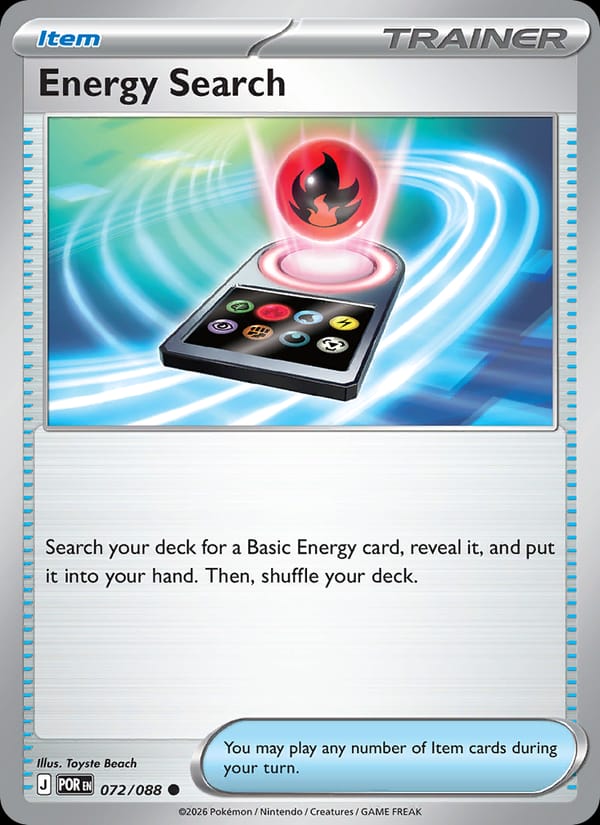 Energy Search 072/088 Perfect Order Pokémon card