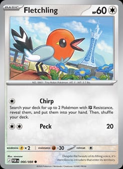 Fletchling 066/088 Common – Perfect Order Pokémon card