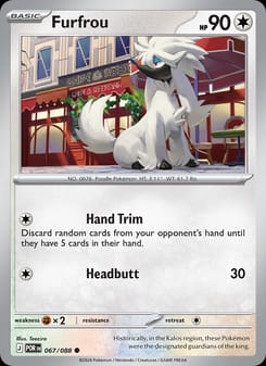 Furfrou 067/088 Common – Perfect Order Pokémon card