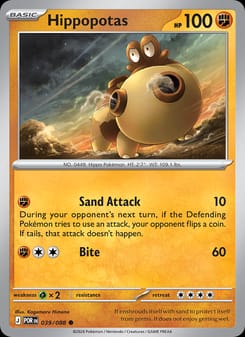 Hippopotas 039/088 Common – Perfect Order Pokémon card