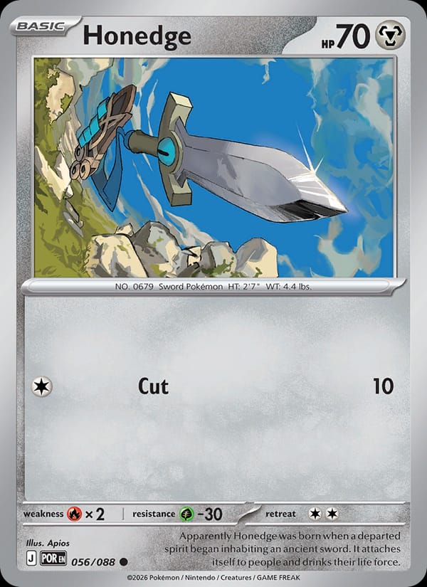 Honedge 056/088 Perfect Order Pokémon card