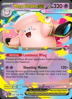 Mega Clefable ex 031/088 Double Rare – Perfect Order Pokémon card