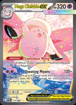Mega Clefable ex 119/088 Special Illustration Rare – Perfect Order Pokémon card