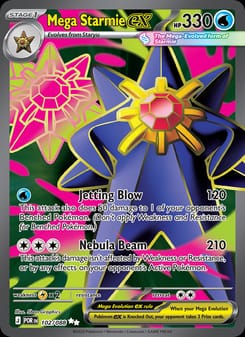 Mega Starmie ex 102/088 Ultra Rare – Perfect Order Pokémon card