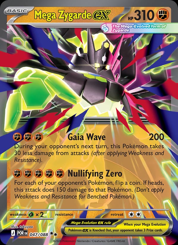 Mega Zygarde ex 047/088 Perfect Order Pokémon card