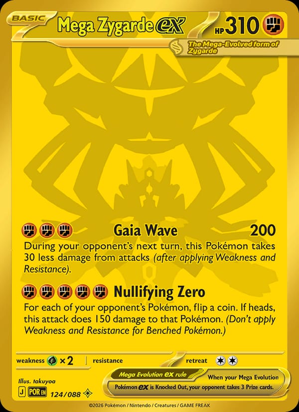 Mega Zygarde ex 124/088 Perfect Order Pokémon card