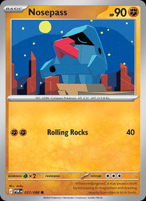 Nosepass 037/088 Perfect Order Pokémon card