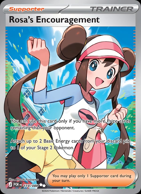 Rosa's Encouragement 114/088 Perfect Order Pokémon card