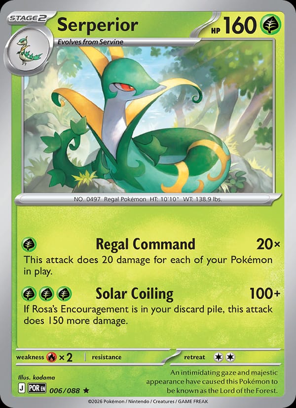 Serperior 006/088 Perfect Order Pokémon card