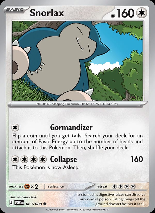 Snorlax 063/088 Perfect Order Pokémon card