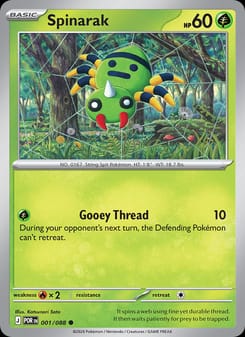 Spinarak 001/088 Common – Perfect Order Pokémon card