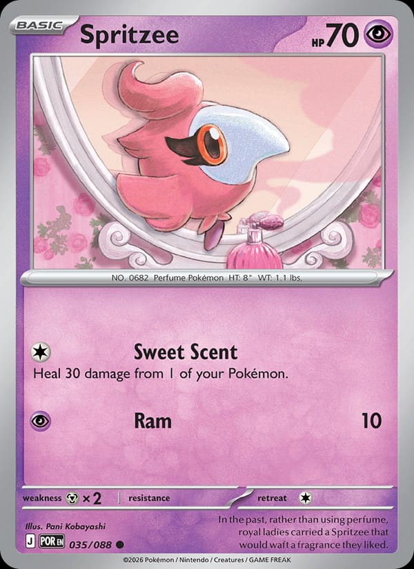 Spritzee 035/088 Perfect Order Pokémon card