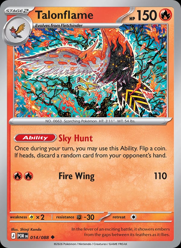 Talonflame 014/088 Perfect Order Pokémon card