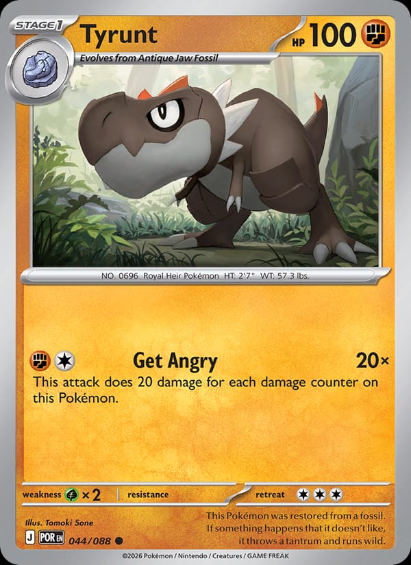 Tyrunt 044/088 Perfect Order Pokémon card