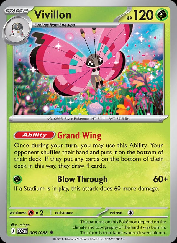 Vivillon 009/088 Perfect Order Pokémon card