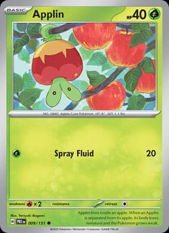 Applin 009/131 Common – Prismatic Evolutions Pokémon card