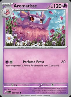 Aromatisse 039/131 Common – Prismatic Evolutions Pokémon card