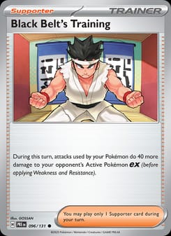 Black Belt's Training 096/131 Common – Prismatic Evolutions Pokémon card