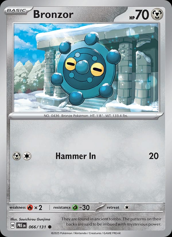 Bronzor 066/131 Prismatic Evolutions Pokémon card