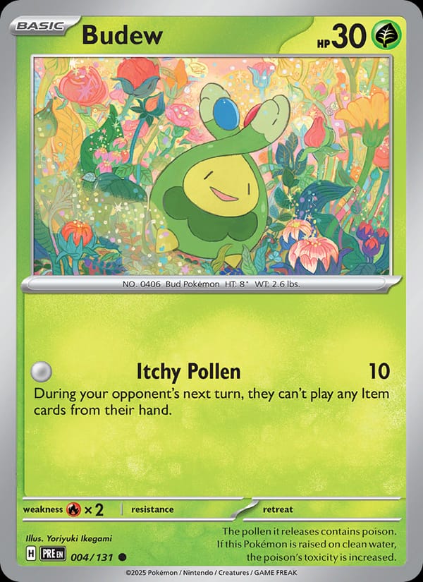 Budew 004/131 Prismatic Evolutions Pokémon card