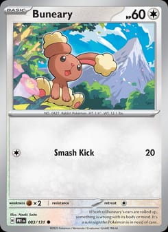 Buneary 083/131 Common – Prismatic Evolutions Pokémon card