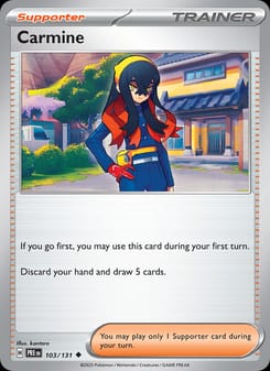 Carmine 103/131 Uncommon – Prismatic Evolutions Pokémon card