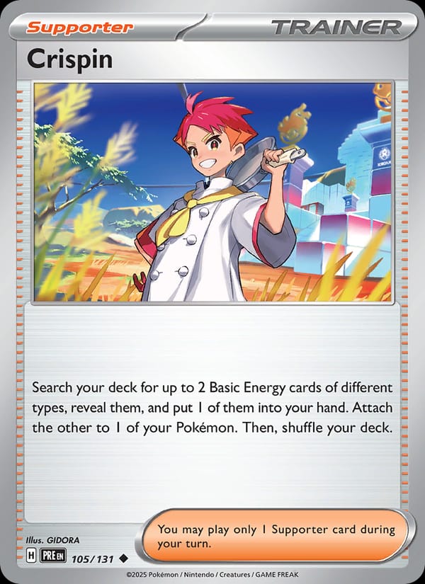 Crispin 105/131 Prismatic Evolutions Pokémon card