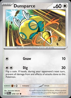 Dunsparce 079/131 Common – Prismatic Evolutions Pokémon card