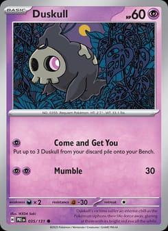 Duskull 035/131 Common – Prismatic Evolutions Pokémon card