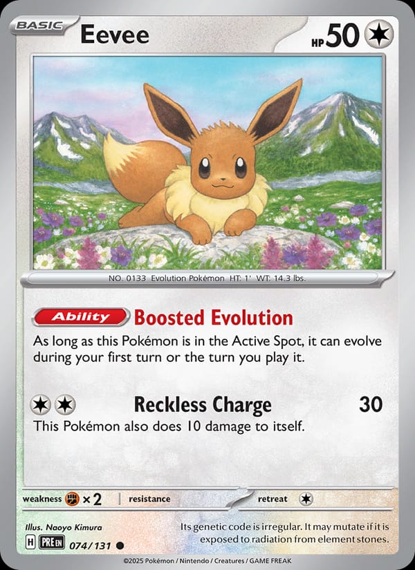 Eevee 074/131 Prismatic Evolutions Pokémon card