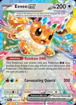 Eevee ex 075/131 Double Rare – Prismatic Evolutions Pokémon card