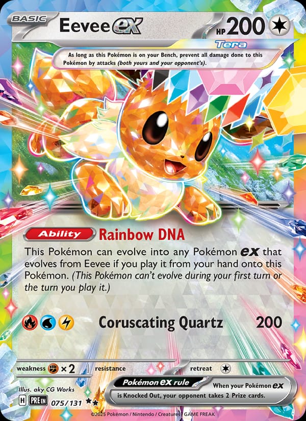 Eevee ex 075/131 Prismatic Evolutions Pokémon card