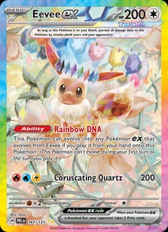 Eevee ex 167/131 Special Illustration Rare – Prismatic Evolutions Pokémon card