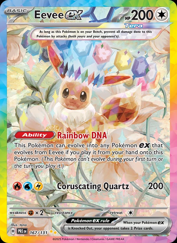 Eevee ex 167/131 Prismatic Evolutions Pokémon card