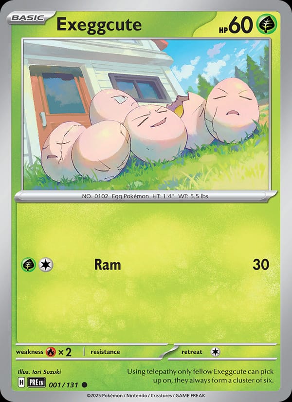 Exeggcute 001/131 Prismatic Evolutions Pokémon card