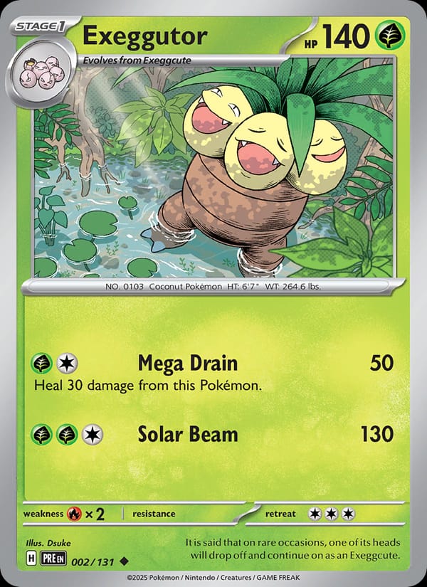 Exeggutor 002/131 Prismatic Evolutions Pokémon card