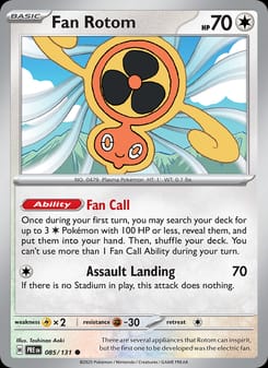 Fan Rotom 085/131 Common – Prismatic Evolutions Pokémon card