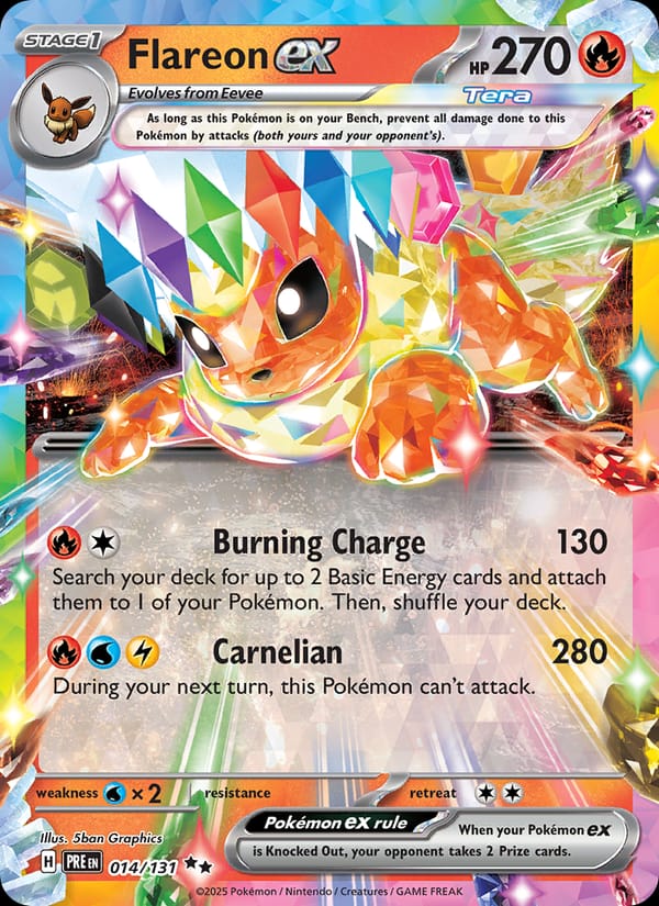 Flareon ex 014/131 Prismatic Evolutions Pokémon card