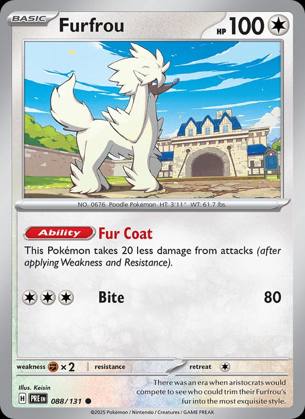 Furfrou 088/131 Prismatic Evolutions Pokémon card