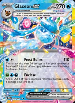 Glaceon ex 026/131 Double Rare – Prismatic Evolutions Pokémon card
