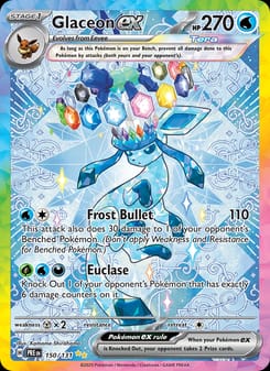 Glaceon ex 150/131 Special Illustration Rare – Prismatic Evolutions Pokémon card