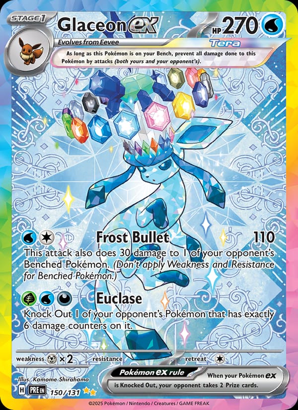 Glaceon ex 150/131 Prismatic Evolutions Pokémon card
