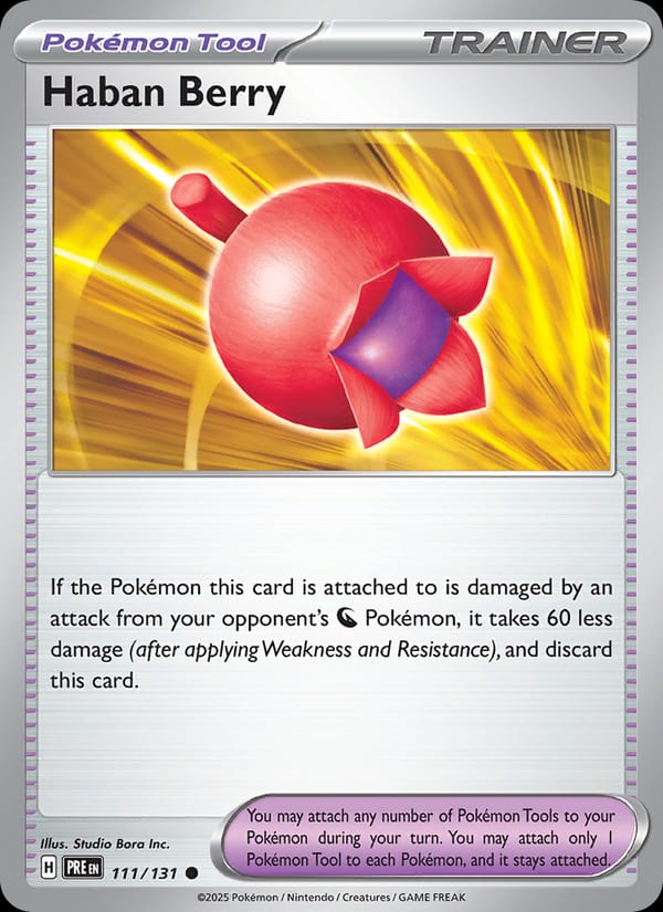 Haban Berry 111/131 Prismatic Evolutions Pokémon card