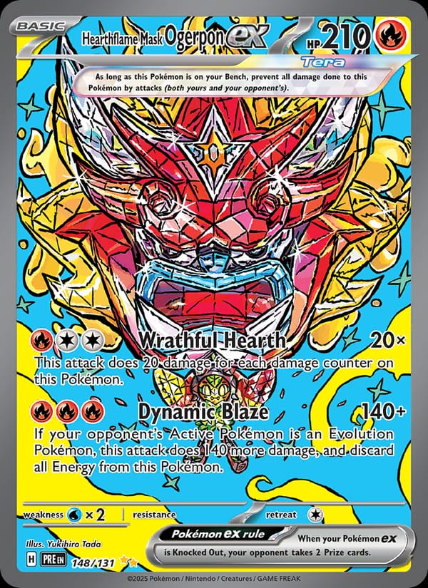 Hearthflame Mask Ogerpon ex 148/131 Prismatic Evolutions Pokémon card