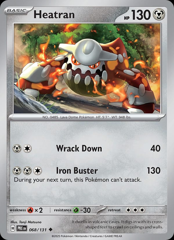 Heatran 068/131 Prismatic Evolutions Pokémon card