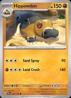 Hippowdon 053/131 Common – Prismatic Evolutions Pokémon card