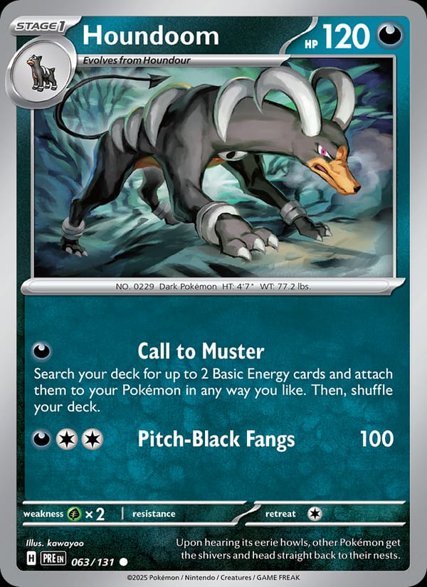 Houndoom 063/131 Prismatic Evolutions Pokémon card