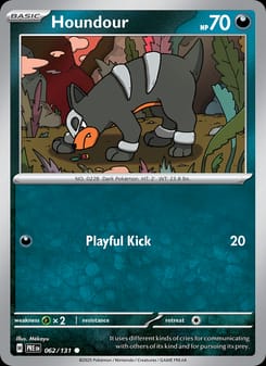Houndour 062/131 Common – Prismatic Evolutions Pokémon card
