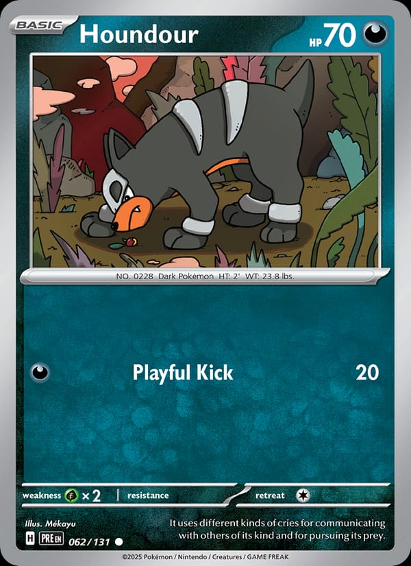 Houndour 062/131 Prismatic Evolutions Pokémon card